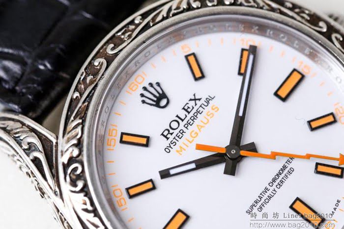 ROLEX勞力士 新品上市 N9最新力作 雕刻手工 純銀殼套 瑞士ETA2824自動上旋機芯 超強防水 鱷魚皮錶帶 高檔男士腕表  wssb4776